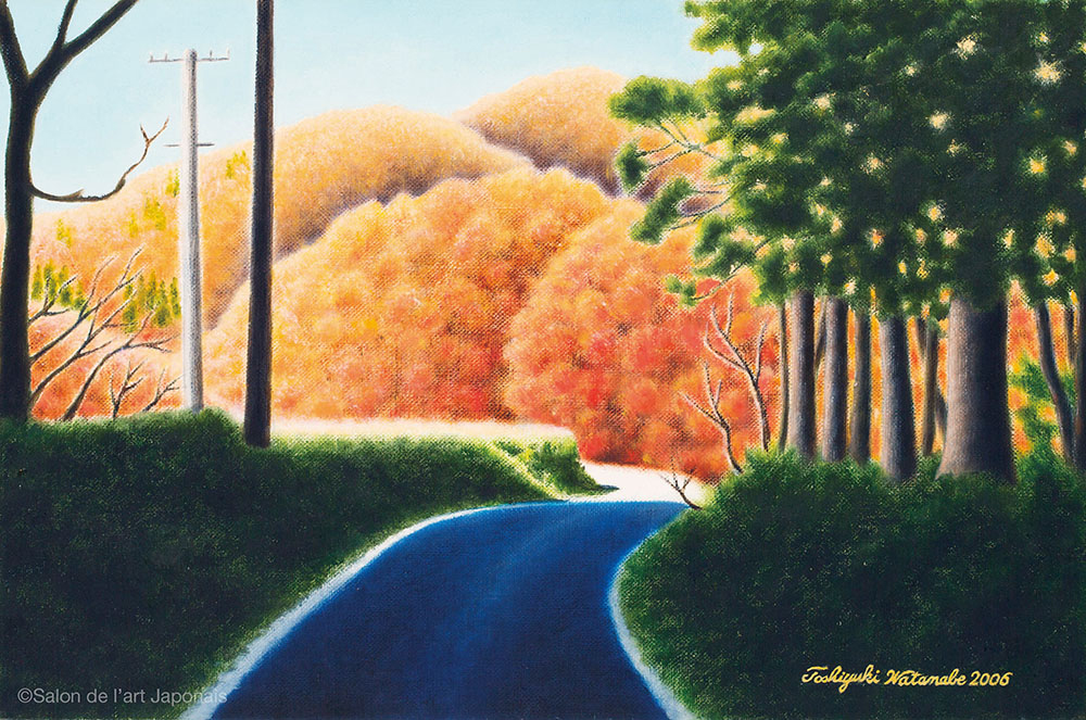渡部利之 《ふるさとへ続く道-清秋の光-》画像