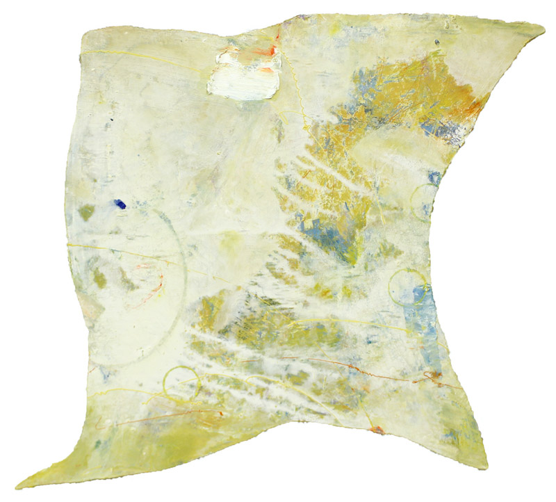 辻元 美穂 《そらを渡っていく》 油彩、蜜蝋/綿布、ベニヤ板 108.0×117.0cm 2023年