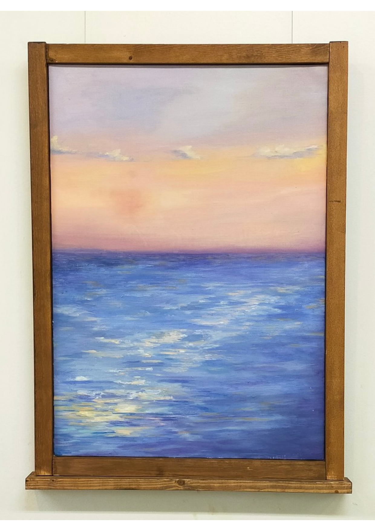 《薄暮の窓》2022年　油彩/キャンバス、木材　73.2×51.5cm