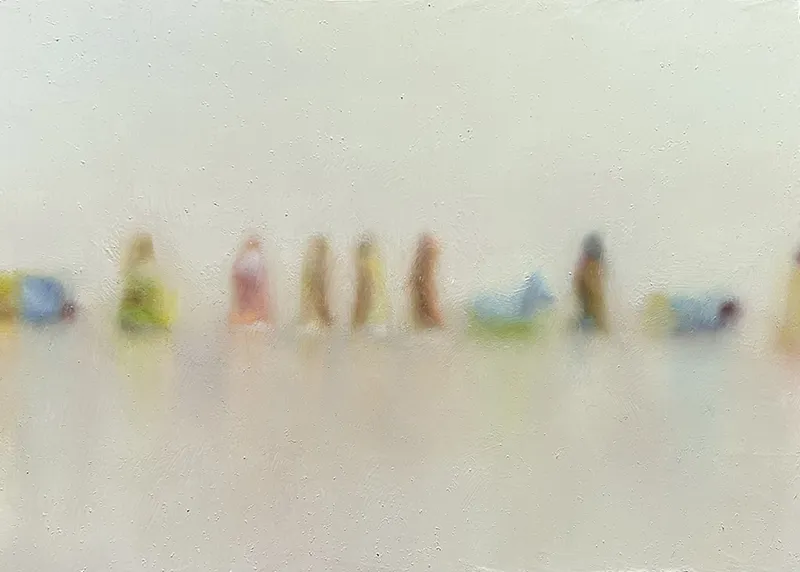 出展作品《us 5》2026年　油彩/パネル　18.2 x 25.7 cm