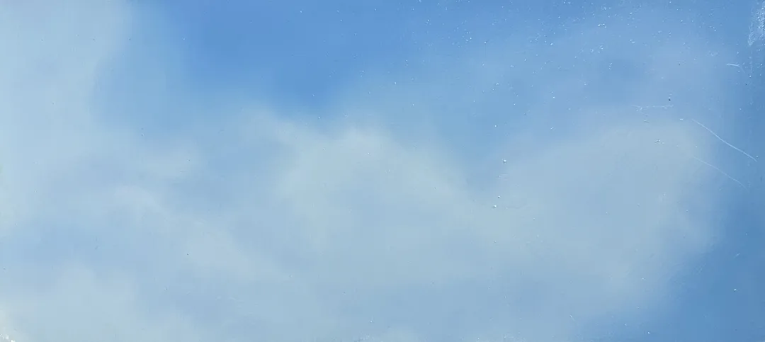 出展作品《星を見ること 2》2025年　油彩/綿布　19.0 x 40.5 cm