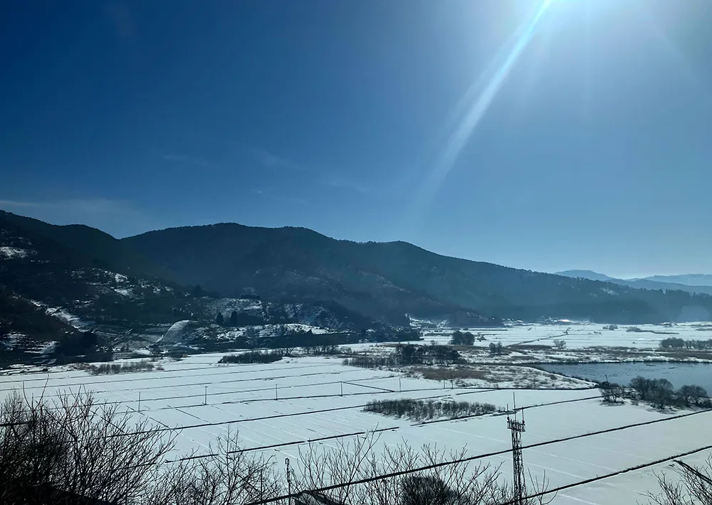 新庄駅へと向かう車窓