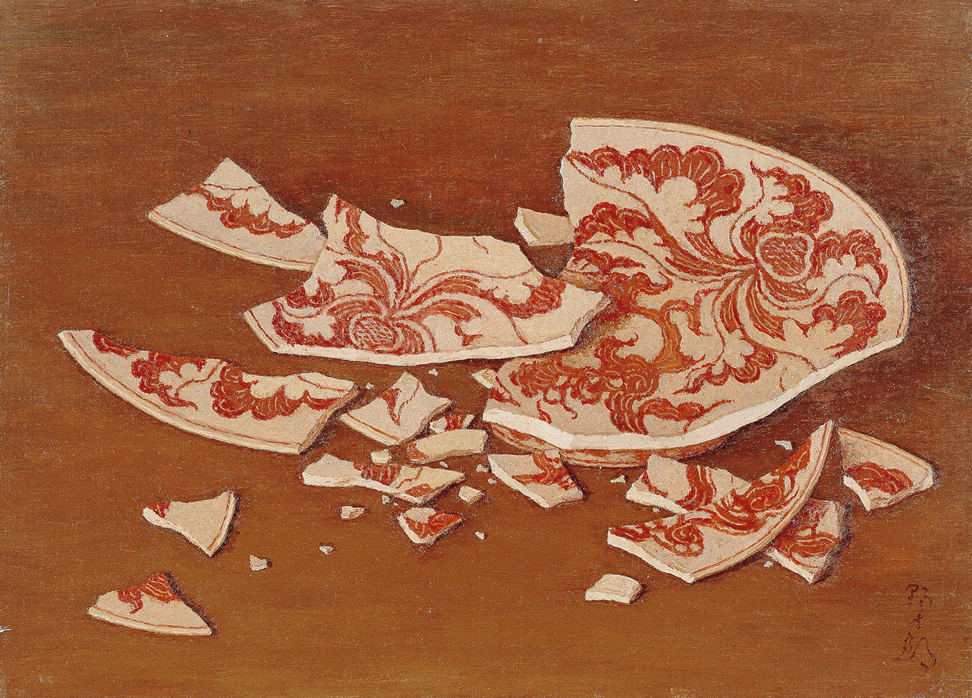 髙島野十郎《割れた皿》画像