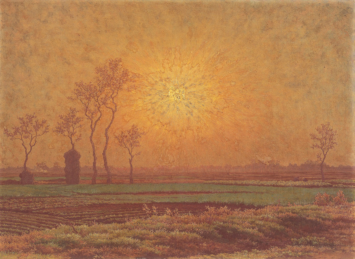 髙島野十郎《田園太陽》画像