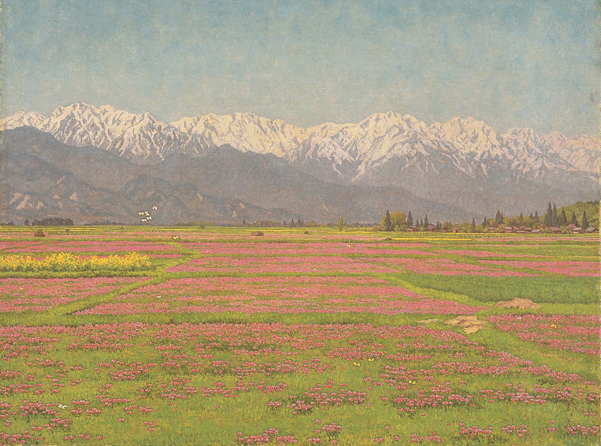 髙島野十郎《れんげ草》画像