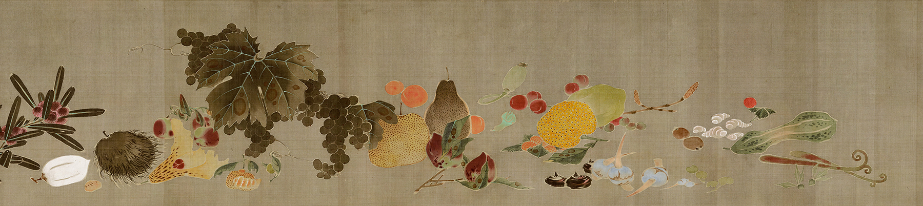 伊藤若冲《菜蟲譜》（部分）画像