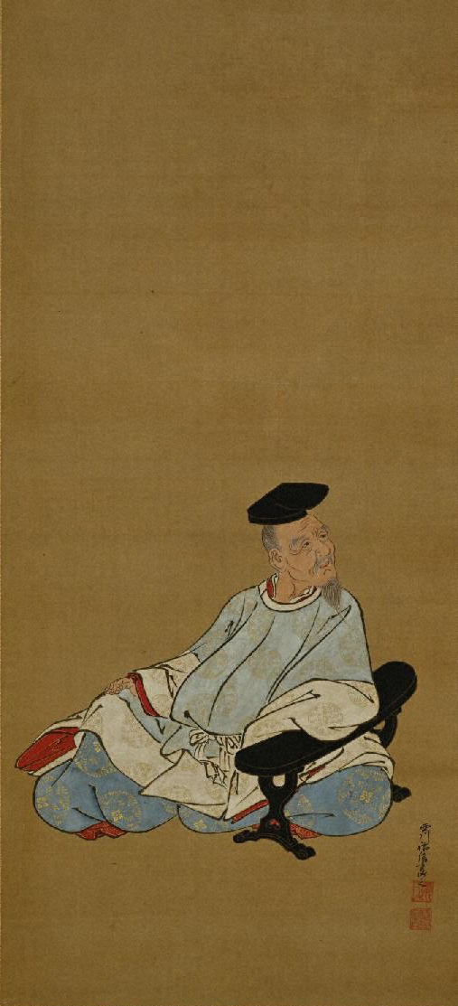 西川佑信《柿本人麻呂像》画像