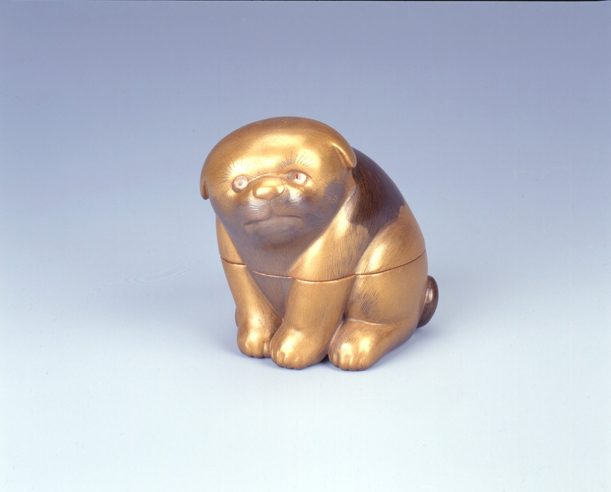 《蒔絵小犬形香合》画像
