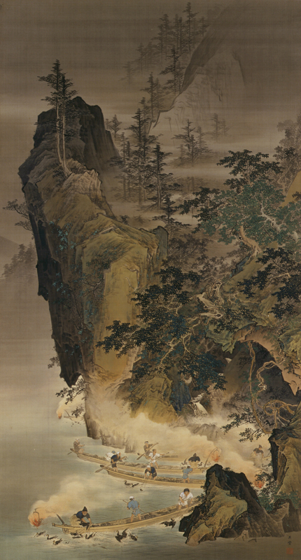 川合玉堂《鵜飼》画像