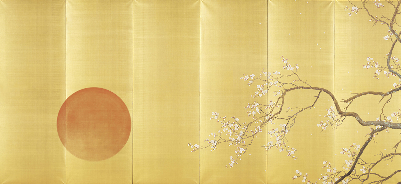 下村観山《弱法師》画像（左隻）