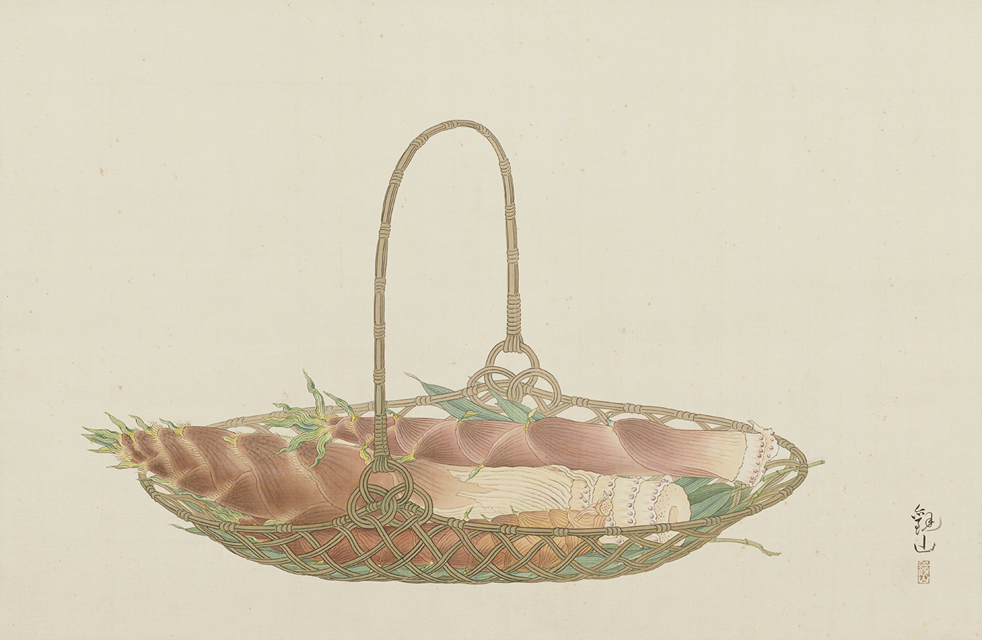 下村観山《竹の子》画像