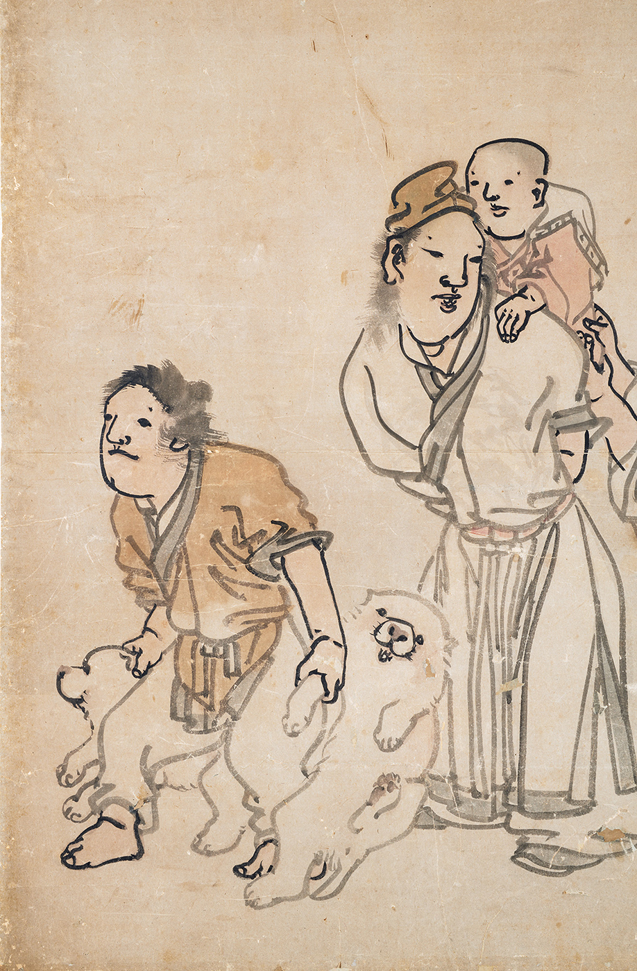 長沢蘆雪《唐子遊図襖（部分）》画像