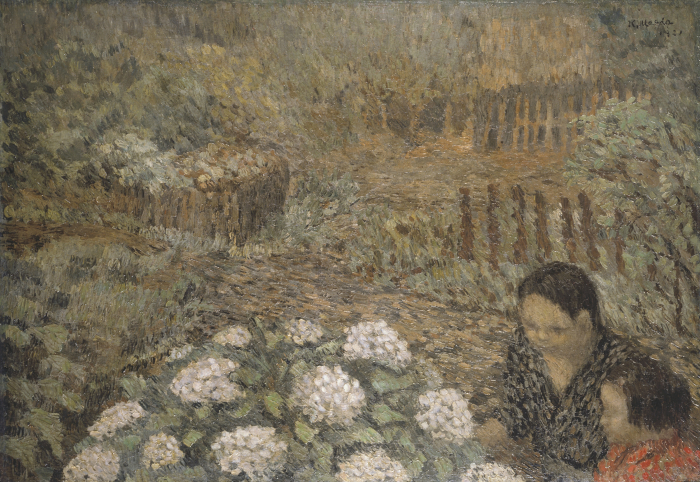 前田寛治《花と子供等》画像